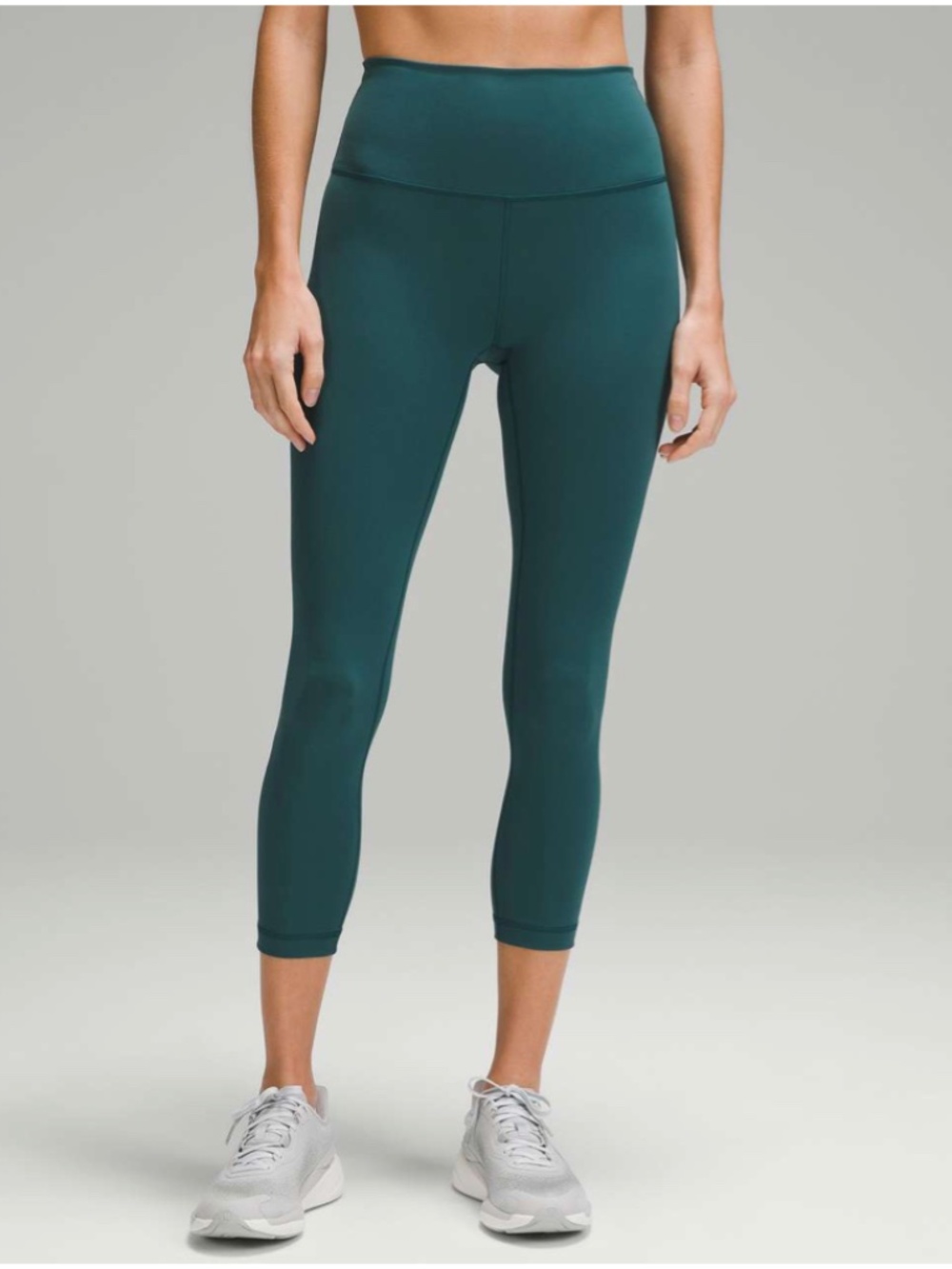 Lululemon Women's Wunder Train High-Rise Crop 23" Storm Teal Size 6